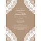 Tan Vintage Lace Invitations Image 5 of 7